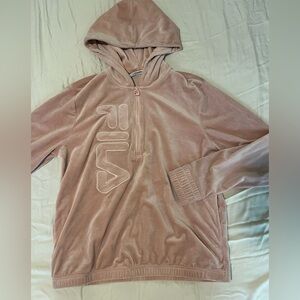 Pink fleece quarter zip